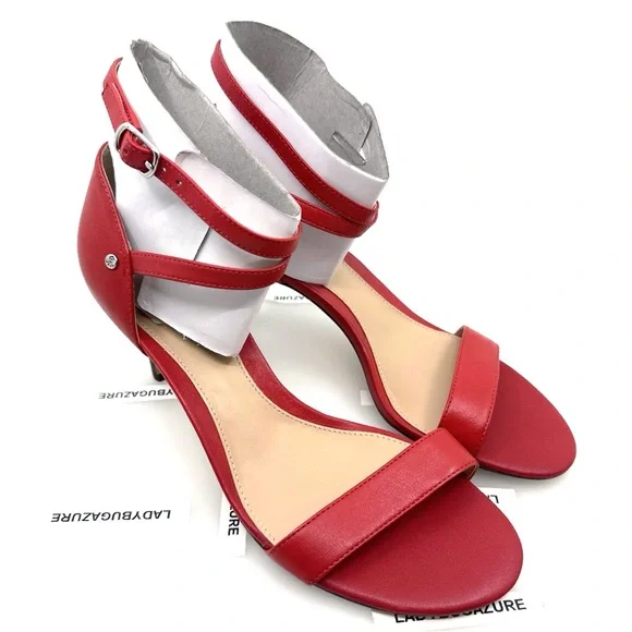 NIB Lauren Ralph Lauren Women’s Glinda Leather Ankle Wrap Sandals Size: 7B - Picture 3 of 8